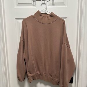 PacSun Taupe Mock Neck Top